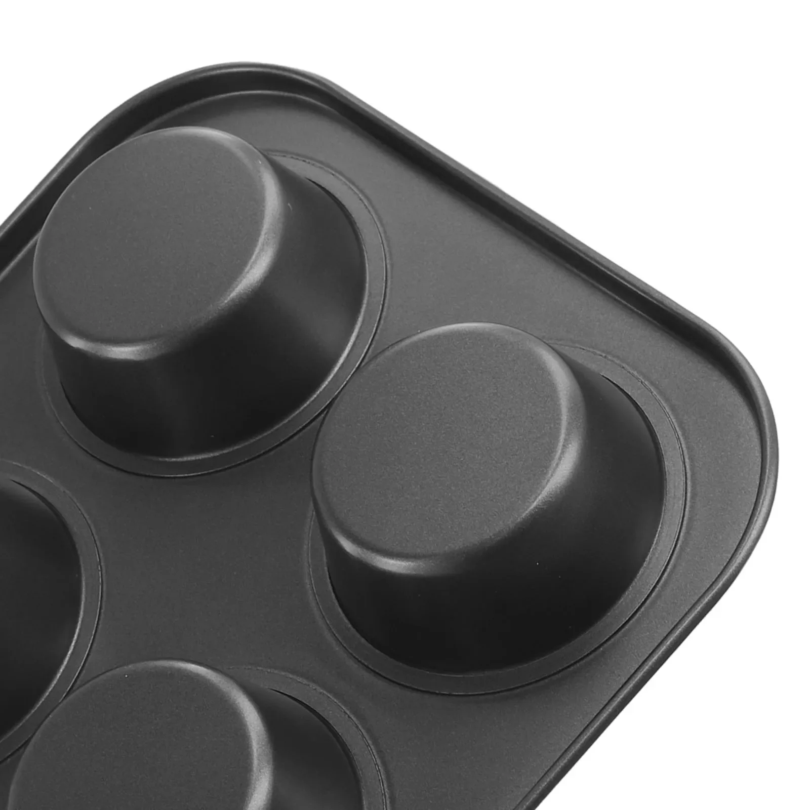 Cake Molds Black Muffin Mold 19x19x3cm 4 Cup Baking Pan Carbon Steel Cupcake Tray Environmental Non-stick Layer