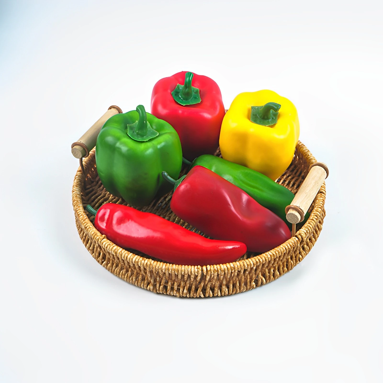Pepper Green Pepper simulated vegetables Artificial PE Fruit Model 7pcs Party Kitchen Decoration Shooting props food model vegetable ornaments