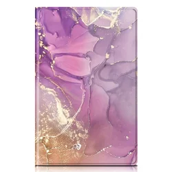 Premium Leather Smart Cover for Xiaomi Tablets - Elegant and Durable Protection (Purple gold)