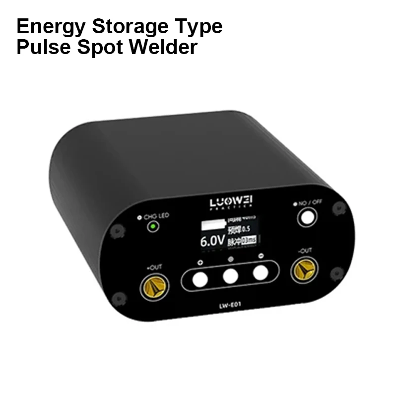 LUOWEI LW-E01 Portable Energy Storage Pulse Spot Welding Machine with LCD Display Battery Flex Cable Farad Capacitor Spot Welder
