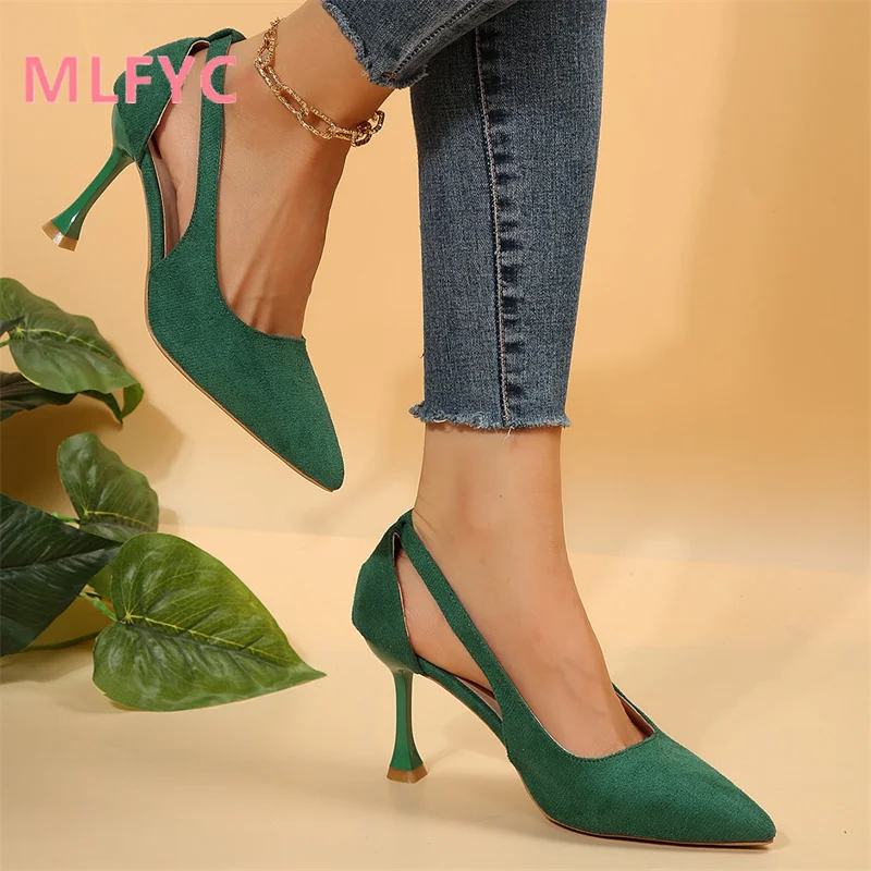 High heeled women's thin heeled single shoes New Spring Style Style Dress Style Single Shoe ladies Shoes women heels mujer