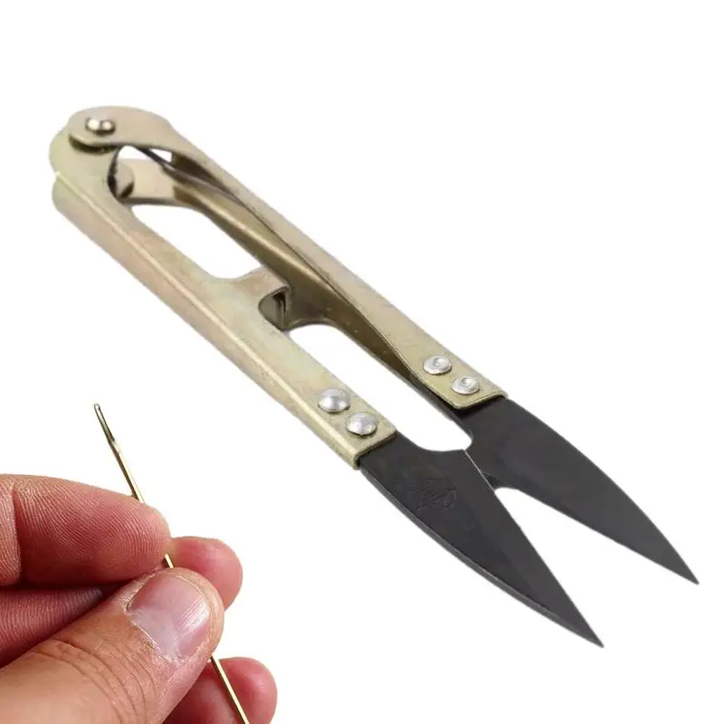 

Thread Cutting Scissors U-Shaped Thread Scissors Sewing Scissors Yarn Thread Cutter Small Snips Trimming Nipper For Sewing Mini