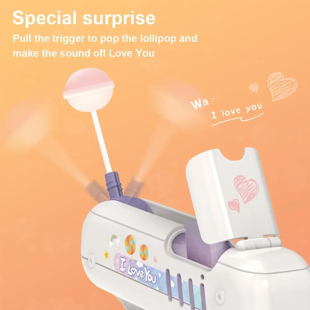 Mini Lollipop Gun Candy Gun Cute Animal Love Surprise Lollipop for Boyfriend Creative Kids Baby Children Toy Girl Friend Gift 6