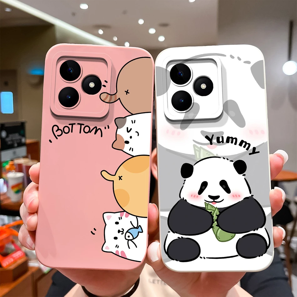 Cute Cat Soft Liquid Silicone Bumper Back Cover - Full Protection Phone Case