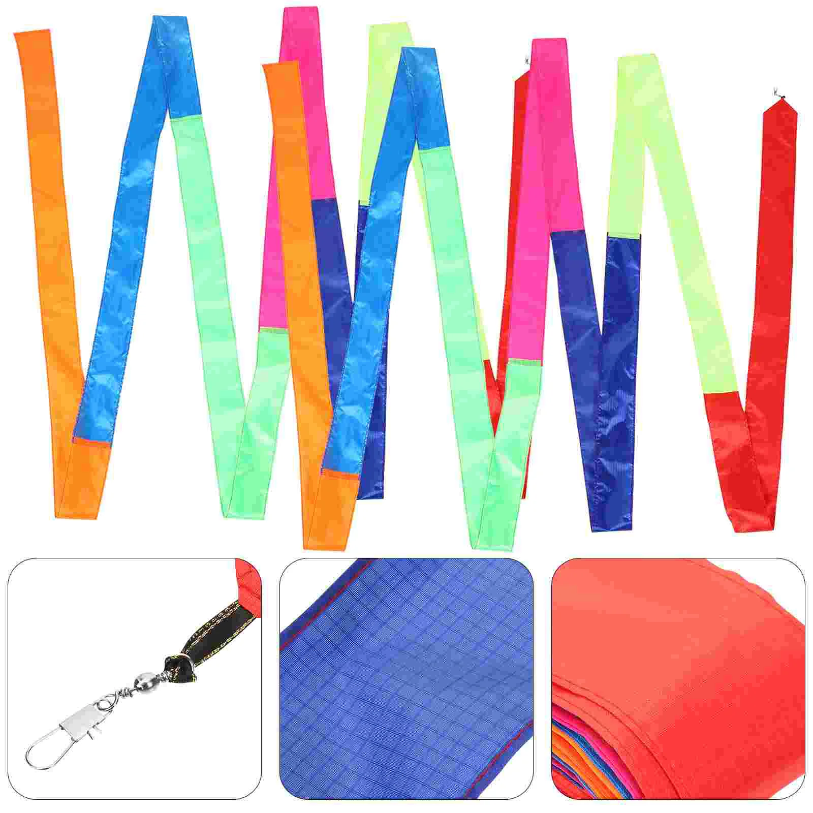 Outdoor Kite Accessories Rainbow Tail Ribbon Activities Game Long Nylon Cloth Games for Kids 3