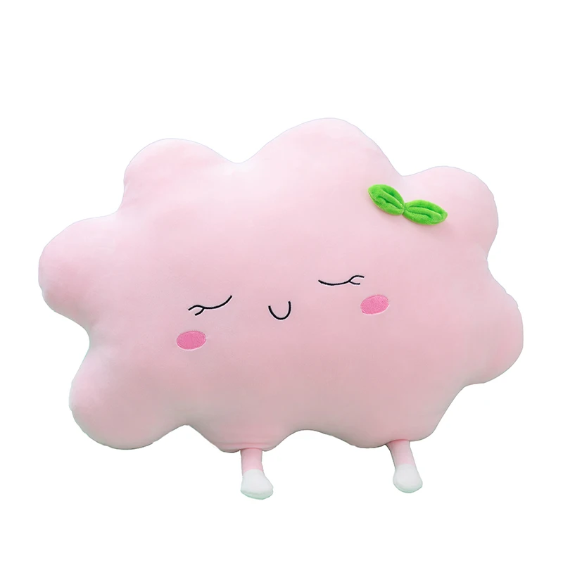 Plush Pillow Sleeping Sun Cloud Shaped Cartoon Bed Decor Nursing Yellow Pink Blue 6 Sizes 6