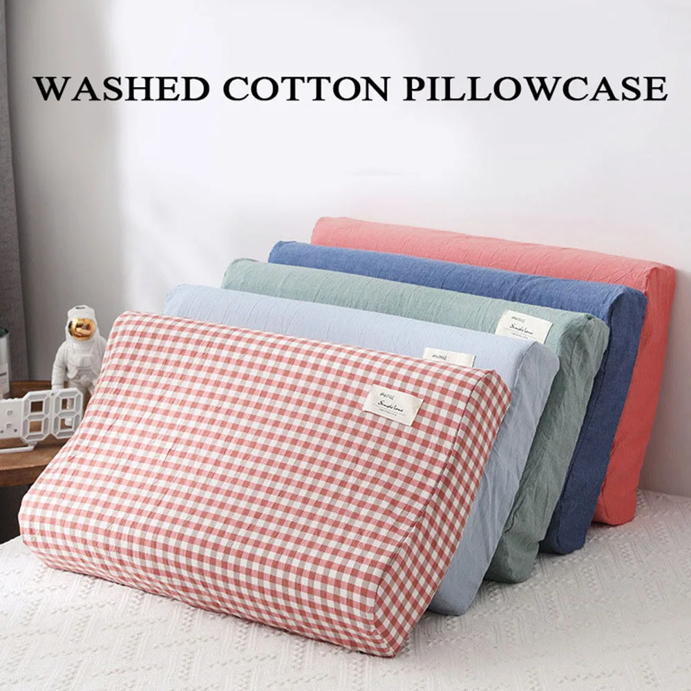 

Home Decor Cotton Latex Pillowcase Memory Foam Pillow Covers Bedroom Sleeping Latex Cushion Cover Neck Healthcare Pillowcase New