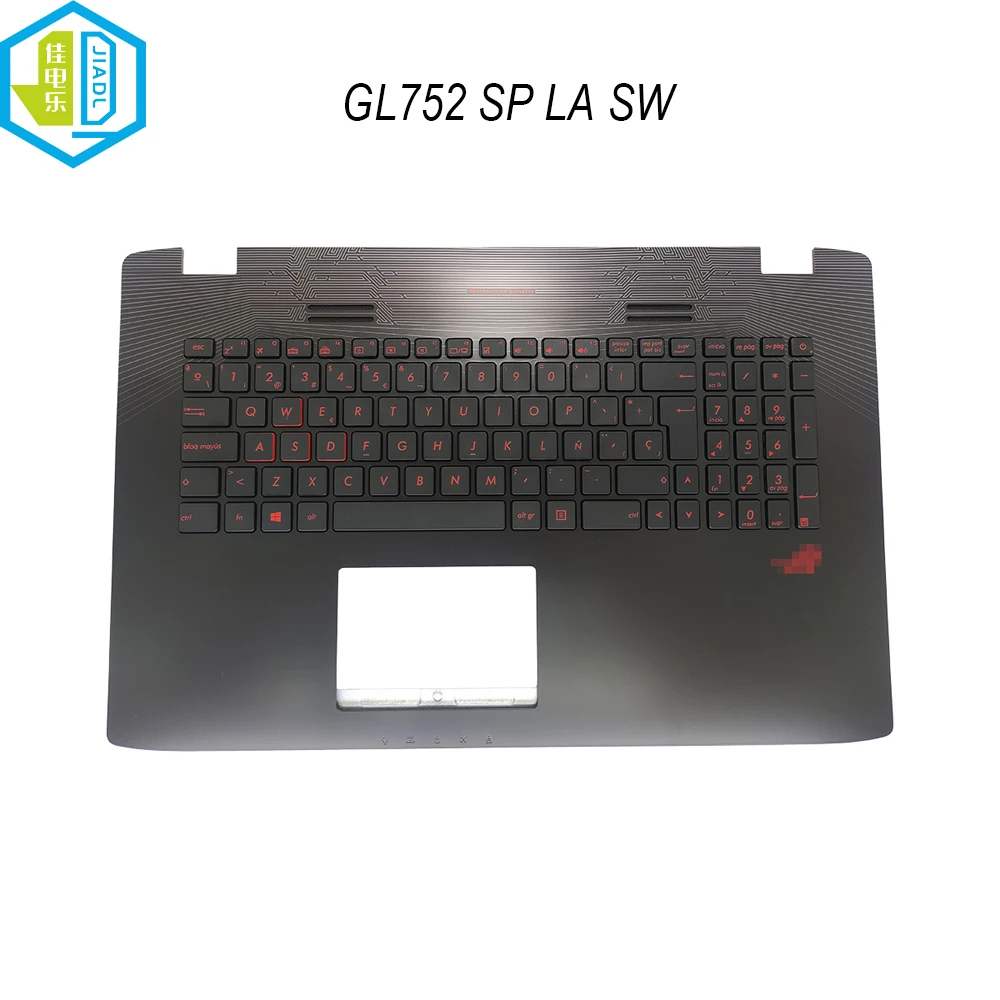 

Laptop Backlit Swiss Latin Spanish Keyboard Palmrest Cover For ASUS ROG GL752VW-DH71 GL752VM-RB71 GL752 13NB0941AP0901 90NB0A41