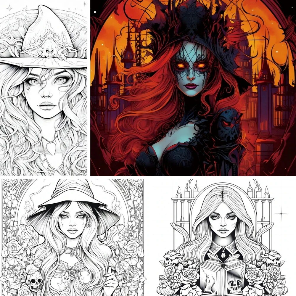 1pc Art Coloring Book Original Upgraded Paper 70g/sqm 22pcs Single Pages Coloring Books Gift For Holiday Birthday Party Relieve 5