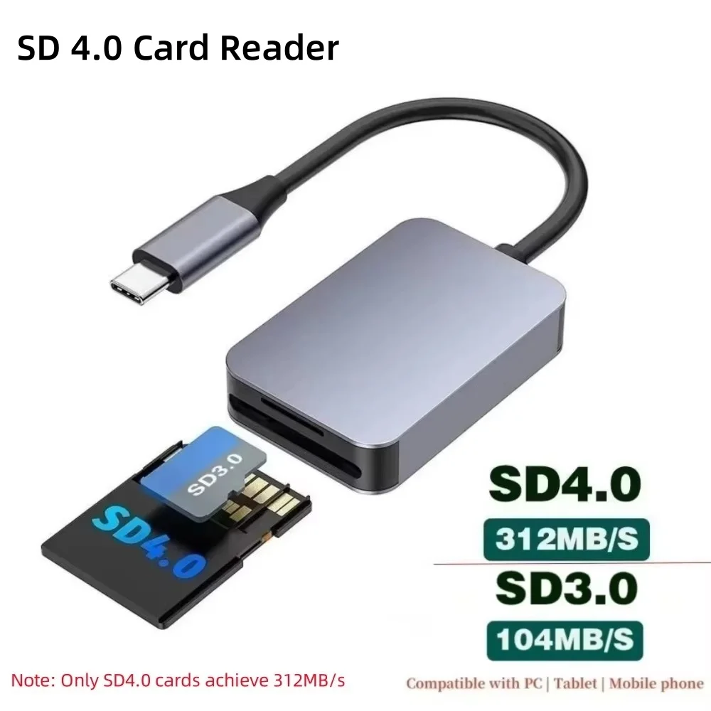 PGYTECH CreateMate Lecteur de Carte UHS-II SD 4.0/Micro SD USB 3.1 Type-C