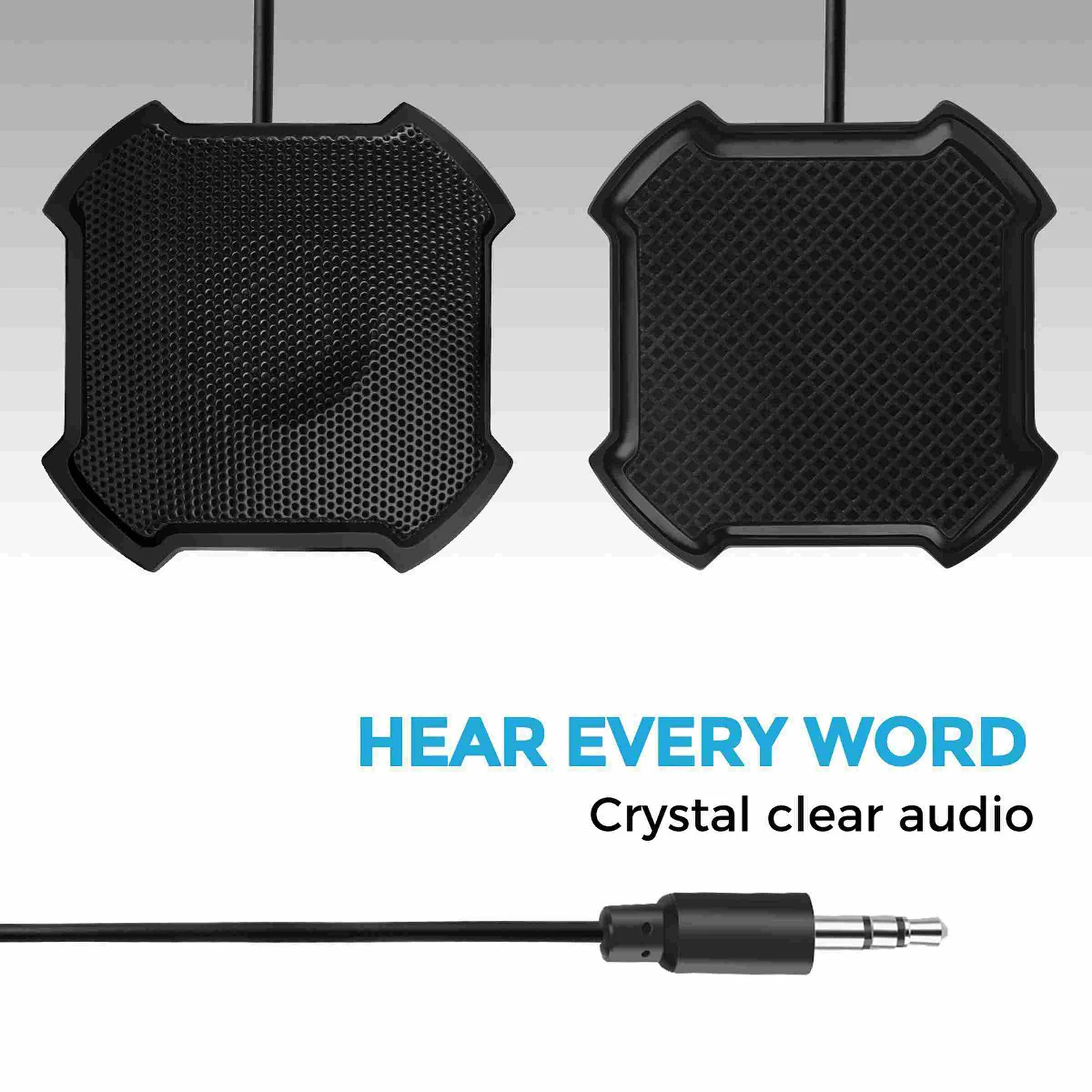 Desktop Conference Microphone 360° Omnidirectional Condenser 3.5mm Plug & Play PC Computer Mic Compatible with Windows Mac