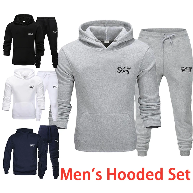 2024 New Hoodie Set for Men's Fashion Printing Casual Hoodie Pants Set Sports Set Jogging Set Two Piece Set summer new 3d printing men s t shirt and pants set two piece sports jogging outdoor fashion casual sportswear set