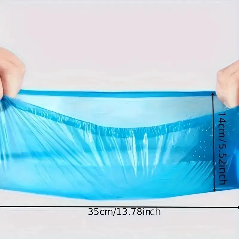 100PCS Hospital-Grade Shoe Covers-Anti-Slip Heavy-Duty PE Protection for Healthcare, Home Cleaning & Travel Hygiene