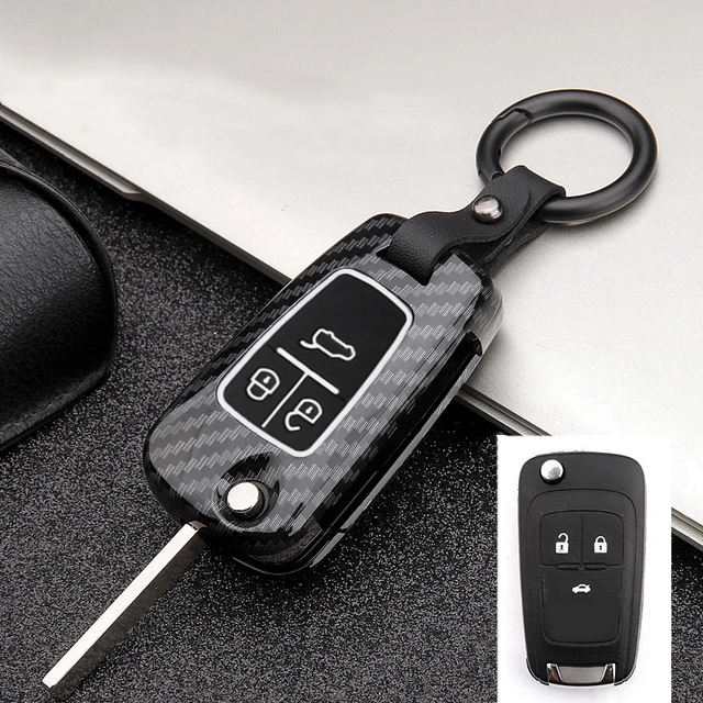 Carbon fiber ABS Car Key Case For Chevrolet Cruze Aveo Trax Opel