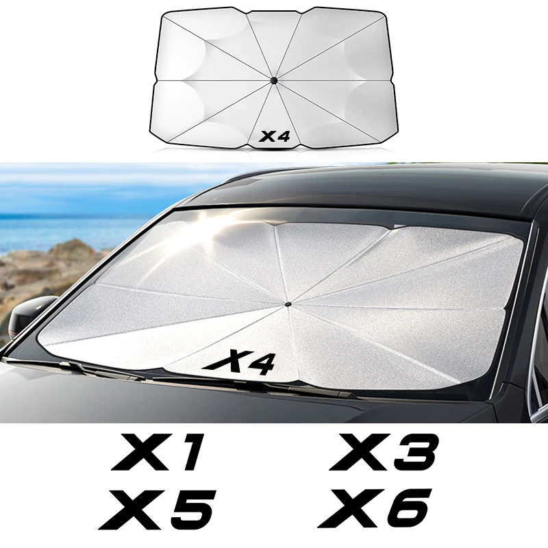 Car sunshade For BMW X1 X2 X3 X4 X5 X6 X7 G05 G01 G08 F48 E84 E83 interior windshield protective cover