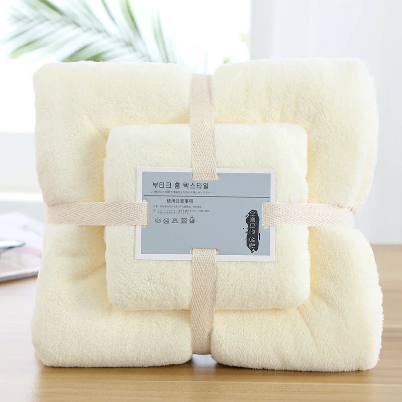 2pcs Set Towel High Absorbent Soft Coral Fleece Bath Towel and Face Towels Set for Adults 70x140cm 35x75cm microfiber towel,bath towel