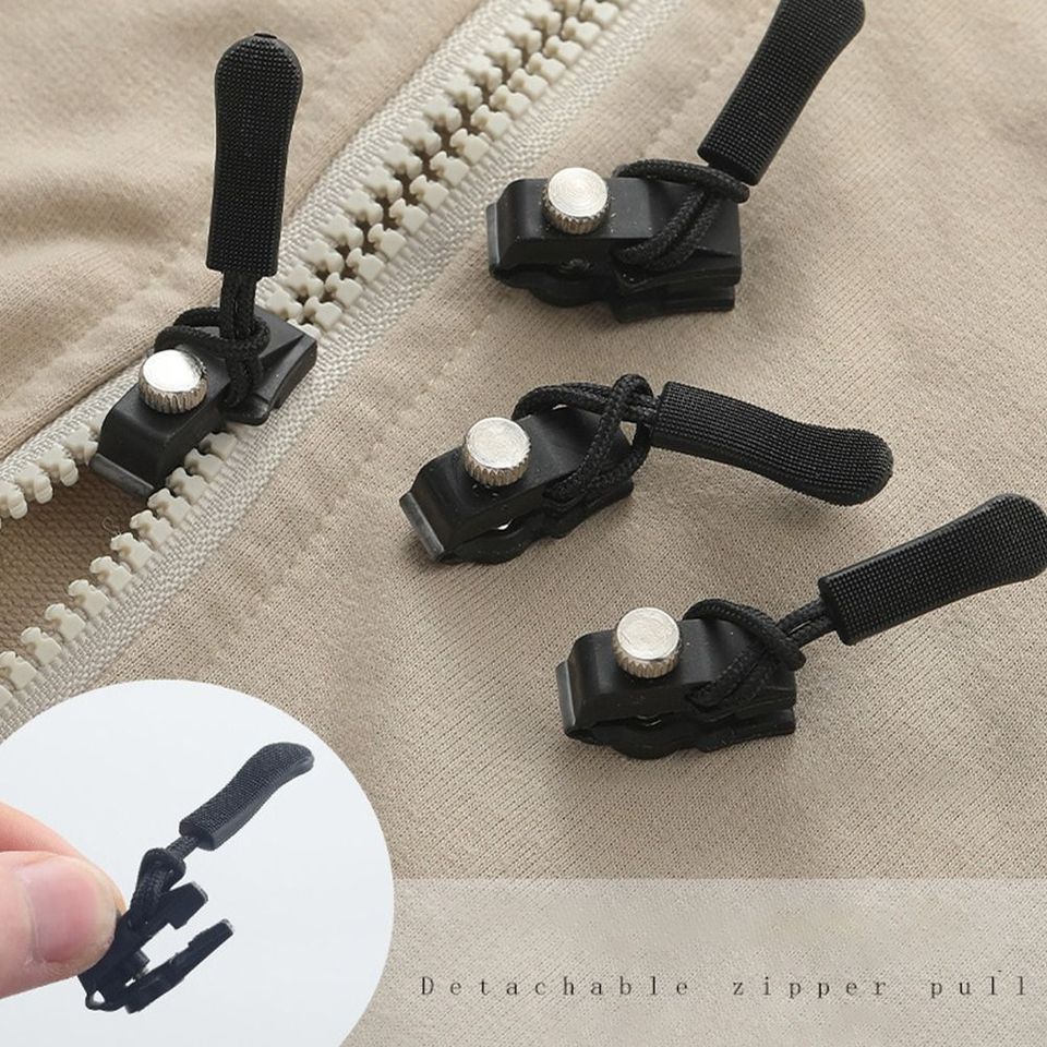 3 Different Size Zipper Repair Kit Removable Zipper Head Instant Zipper Puller Suitcase Zipper Head DIY Replacement Bad Buckle