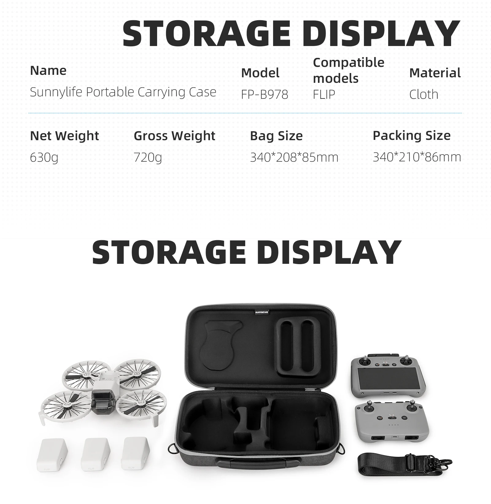 Carrying Case For DJI Flip Hard-shell Handbag Storage Bag For DJI RC 2/RC N3 Remote Control Bag Flip Drone Accessories