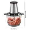 Electric Meat Grinder Food Processor with Bi-Level Blades Garlic Onion Chopper Large Capacity for Meat Nuts Onion Garlic 6