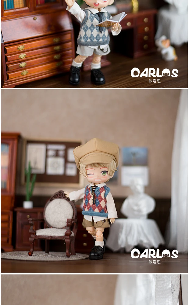 Ob11 Doll British Style Vest Set Doll School Uniform Doll Peaked Cap Accessories For Ymy, Nendoroids P9, 1/12 Bjd, Gsc, Molly