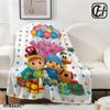 Plush Dolls P-POCOYO Blanket Picnic Flannel Throw Blanket For Bedroom Warm Soft Custom DIY Quality Bedspread Gift Idea 1