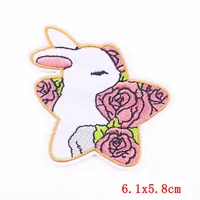 Cartoon Flower Embroidery Iron-On Patches – Cute Fox, Whale, Butterfly & Animal Cloth Stickers for Clothes, Jackets, Bags & DIY Applique Projects - Image 5