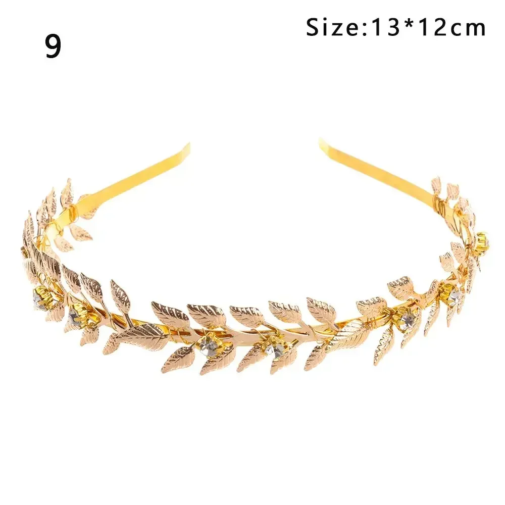 Elegant Gold Leaf Headband - Bridal Wedding Hair Accessory