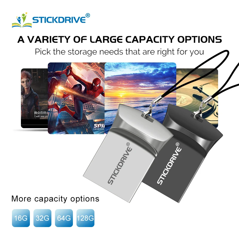 Custom Logo USB Flash Drive - Portable Memory Stick with Free Shipping