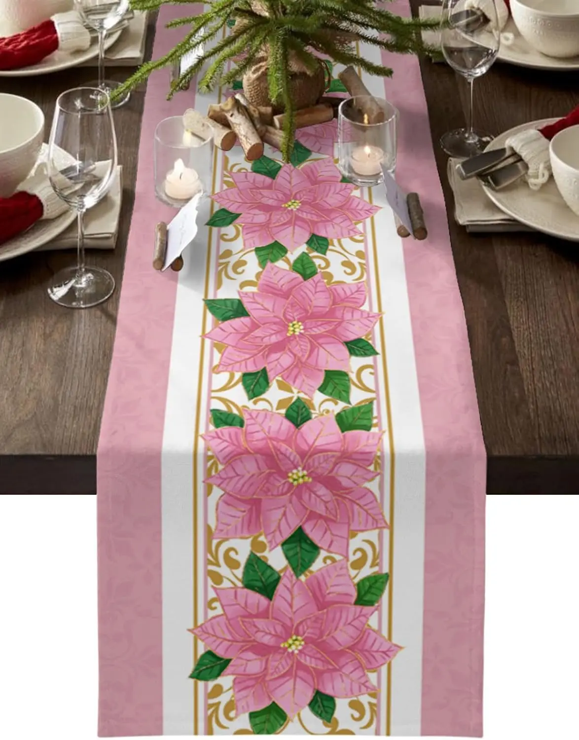 Camino De Mesa De Navidad De 13 X 108 Pulgadas, Camino De Mesa A De 13 X 108 Pulgadas Camino De Mesa A Cuadros Verdes Para Decoracion De Mesa De Navidad Fiestas Casa De Campo Otono
