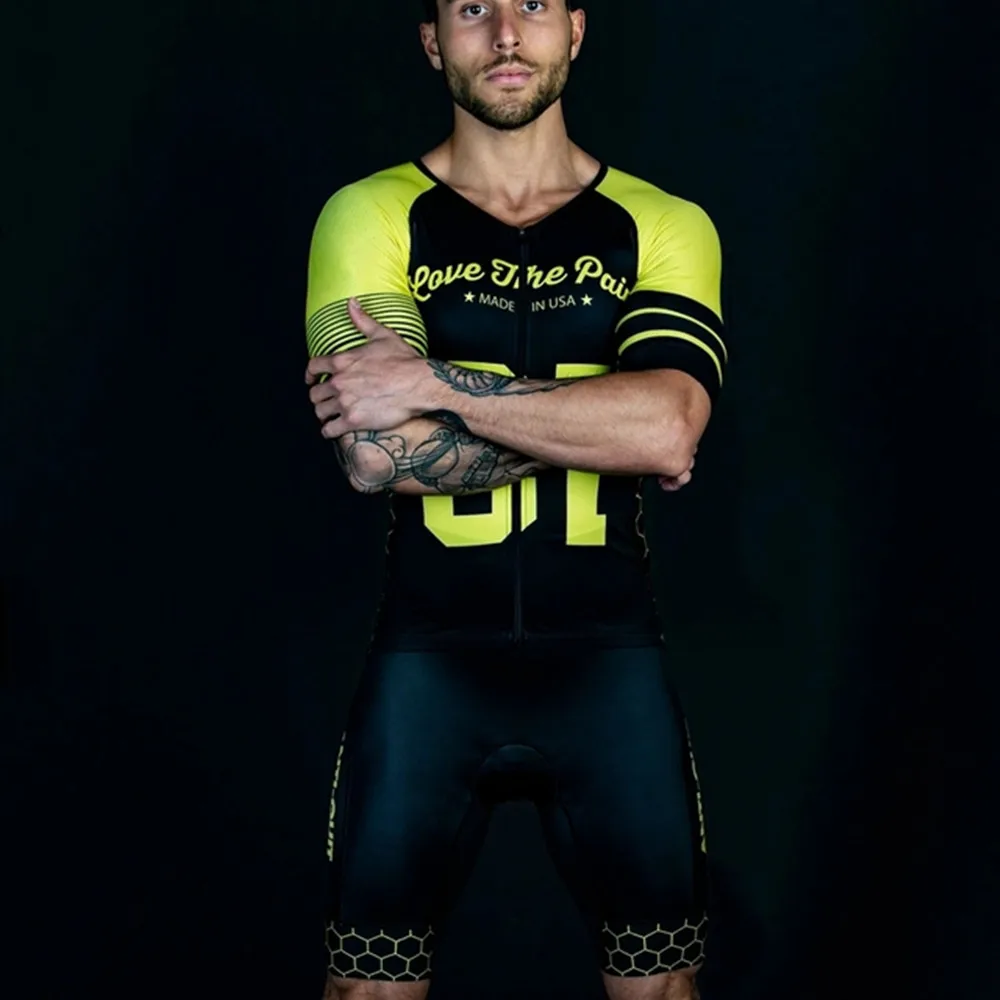 Love The Pain Man Cycling Skinsuit Triathlon Outfit Summer Bike Cycling Jersey Jumpsuit MTB Bicycle Clothing Ropa Ciclsimo 5