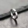 Bague de bijoux à breloques pour hommes et femmes, anneaux noirs en acier inoxydable, fiançailles de mariage, accessoire masculin mat de haute qualité