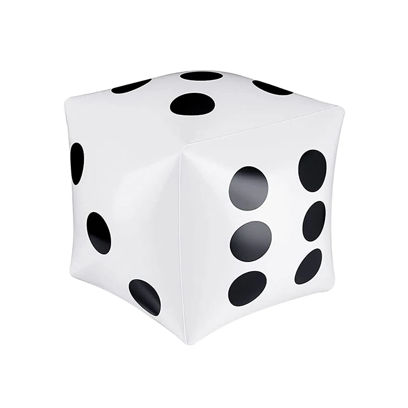 Game Dice 13.7 Inch Jumbo Inflatable Dice White and Black Giant Dice for Indoor and Outdoor Broad Game game dice dice set