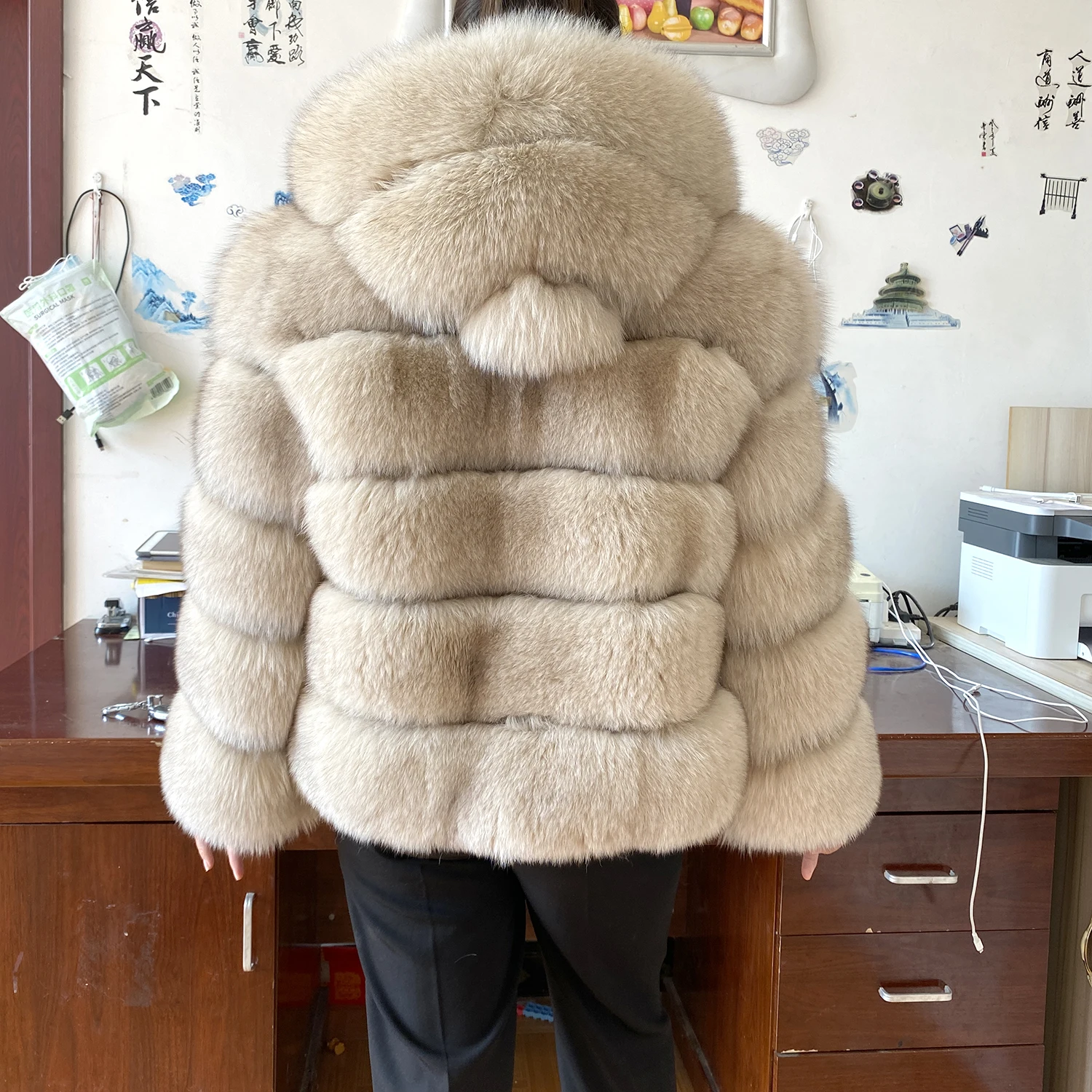 Winter New Luxury Style Real Fur Coat Women's Fashion