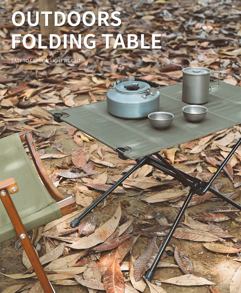 Ultraleichter, tragbarer, zusammenklappbarer Campingtisch, zusammenklappbarer Picknicktisch für den Außenbereich, Campingtisch aus Aluminiumlegierung für Reisen, Wanderungen und den Strand. – Detail 1