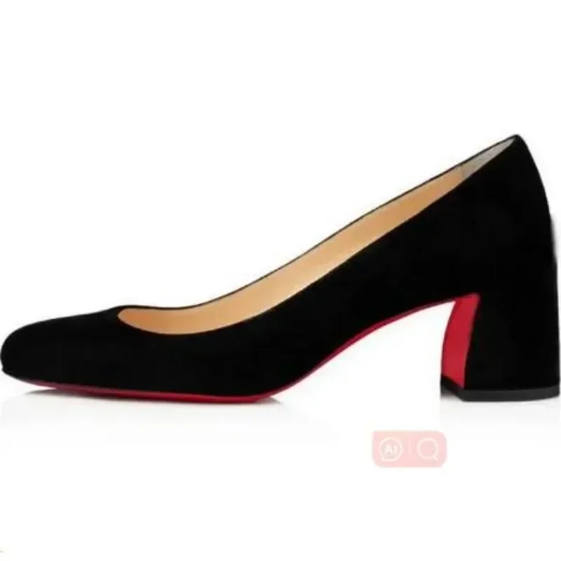 

Women Sandal Miss Sab Patent Red Bottom Pumps Black Patent High Heels Miss-Sabina Lady Wedding Party Dress Pumps Chunky Heeled