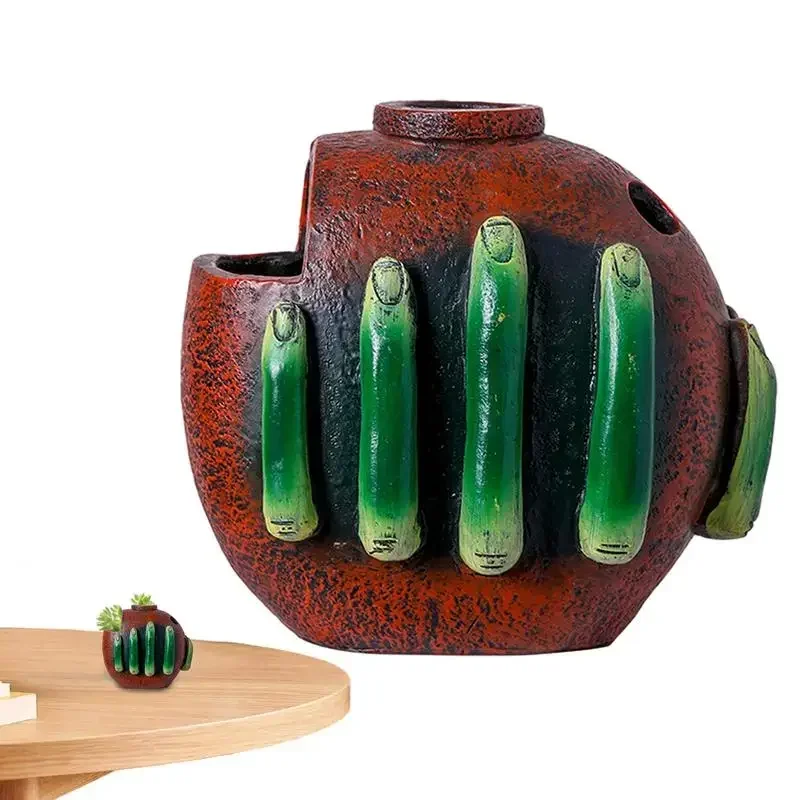 Figura Decorativa Para Macetas De Animales Marinos - Abraza La Maceta, Resina Resistente, Para Interior Y Exterior