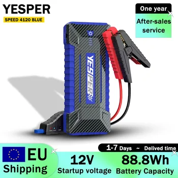 YESPER SPEED 4120 BLU Avviatore di emergenza per auto portatile 12V Tensione 88,8Wh Capacità Alimentazione di emergenza per auto Booster LED Avviatore per auto
