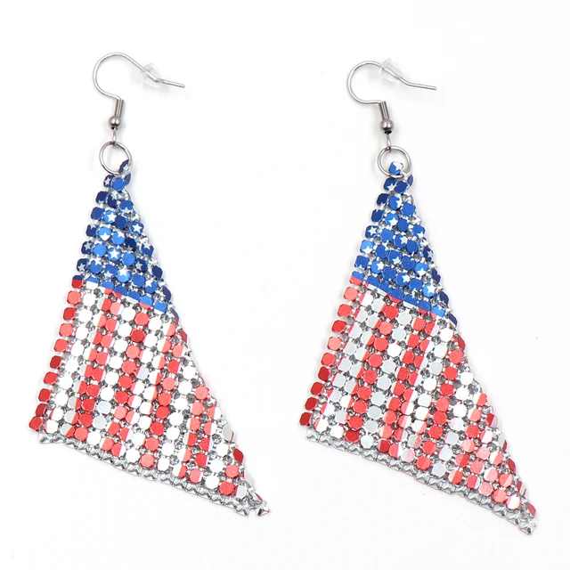 Creative Independence Day Acrylic Mexican Earrings With Flower Droplet Flag  In Red From Nataliearth, $10.79 | DHgate.Com