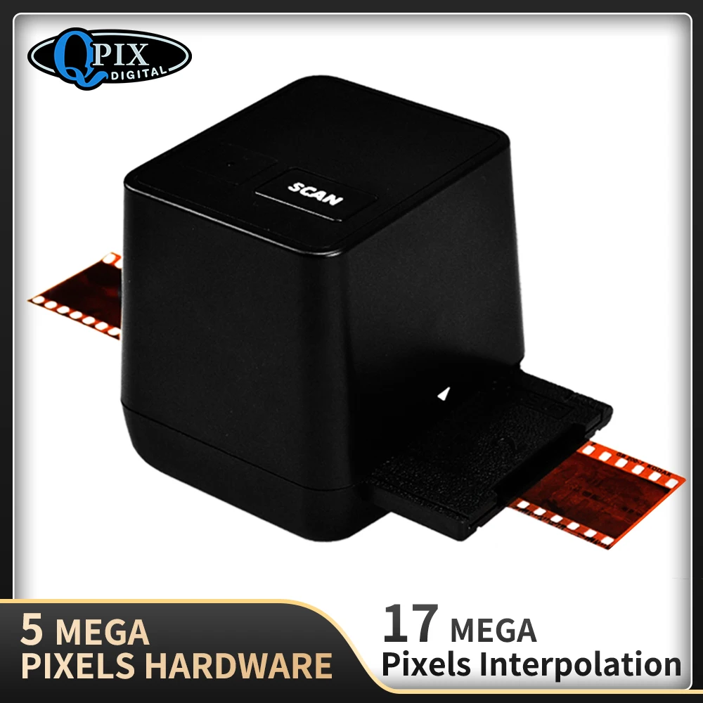 thumbnail image 1 of Escáneres portátiles de película negativa Convertidor de película de diapositivas de 35 mm a 135 Imágenes digitales Escáner de película de diapositivas monocromático de 17,9 megapíxeles, 1 of 4