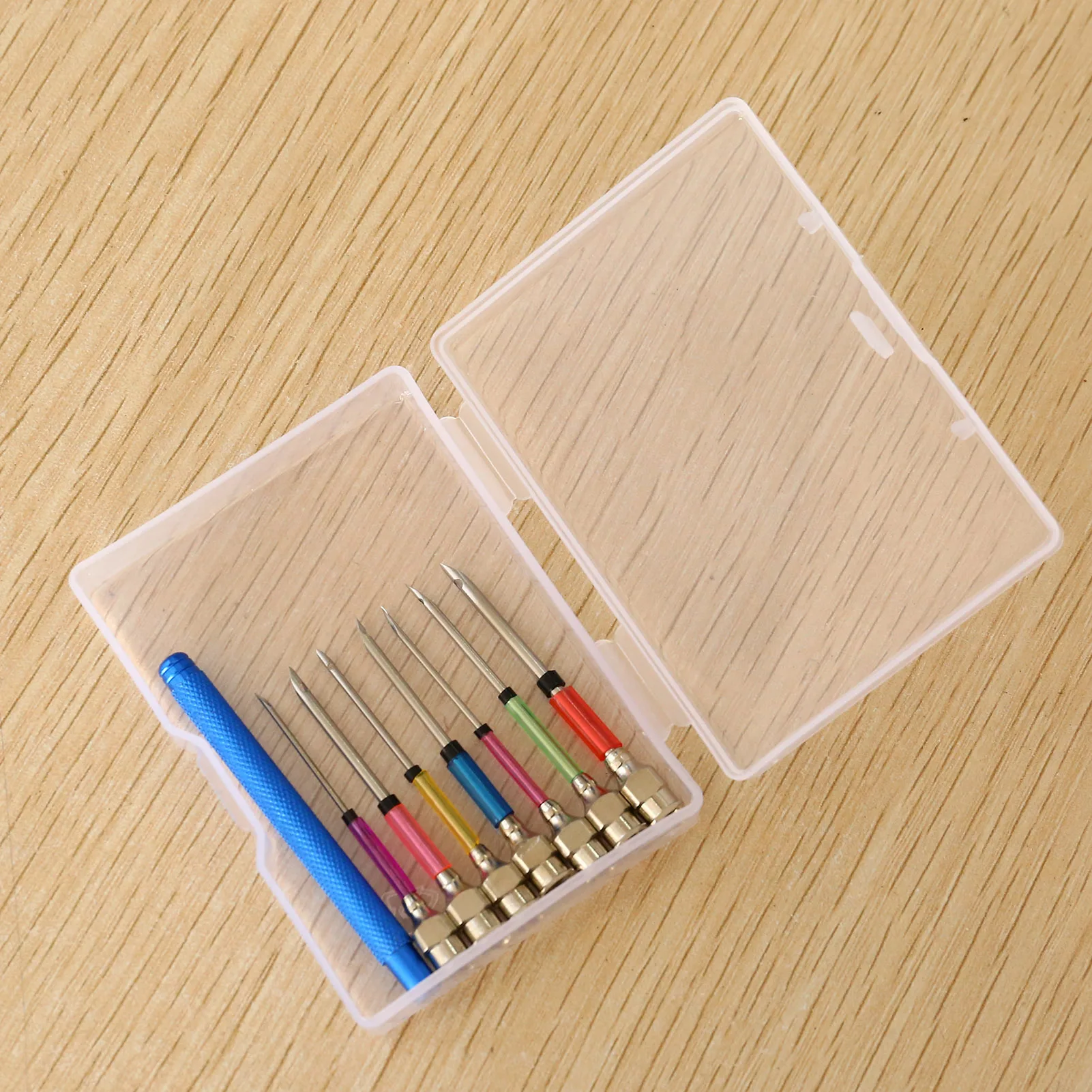 Hand Sewing Needles Tool Set Handle Punch Needle Metal Tube Ergonomic Design for Simple Embroidery DIY Sewing Craft Tool - 2