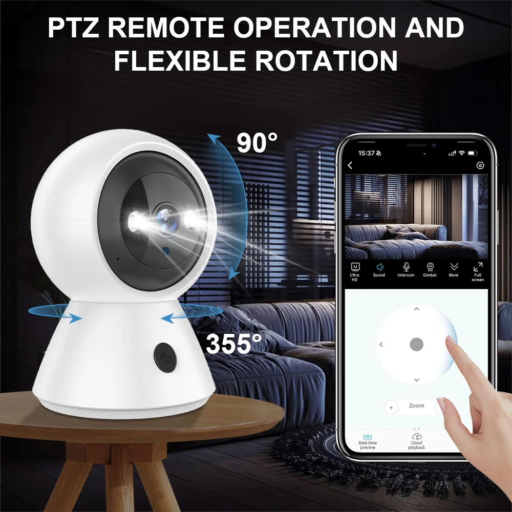 Monitor Camera Visual Doorbell WIFI Wireless Infrared Night Vision Camera With Two-way Voice Intercom APP Real-Time Monitoring