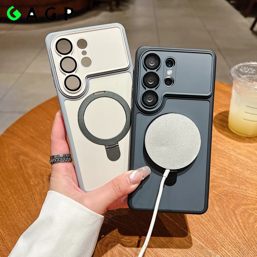 Luxury Bracket Holder Stand Magnetic Double Color Cover