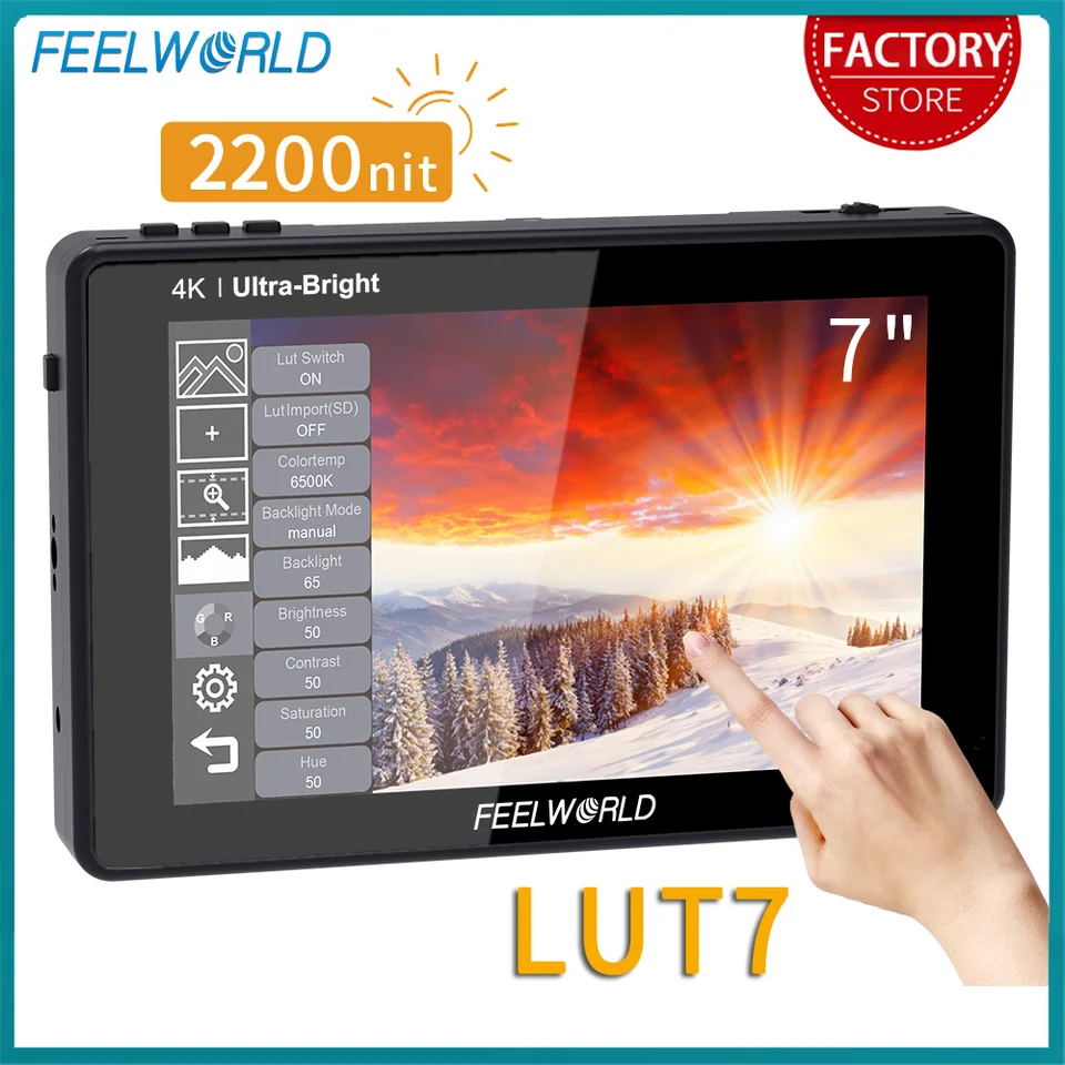 FEELWORLD LUT7 7 Inch 2200nits Touchscreen Camera Field