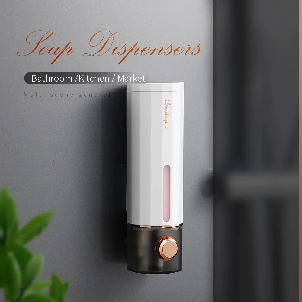 Non-Perforating Soap Dispenser Hand Sanitizer Wall Hanger Press Dispenser Home Hotel Shower Gel Shampoo Box Wall Mount