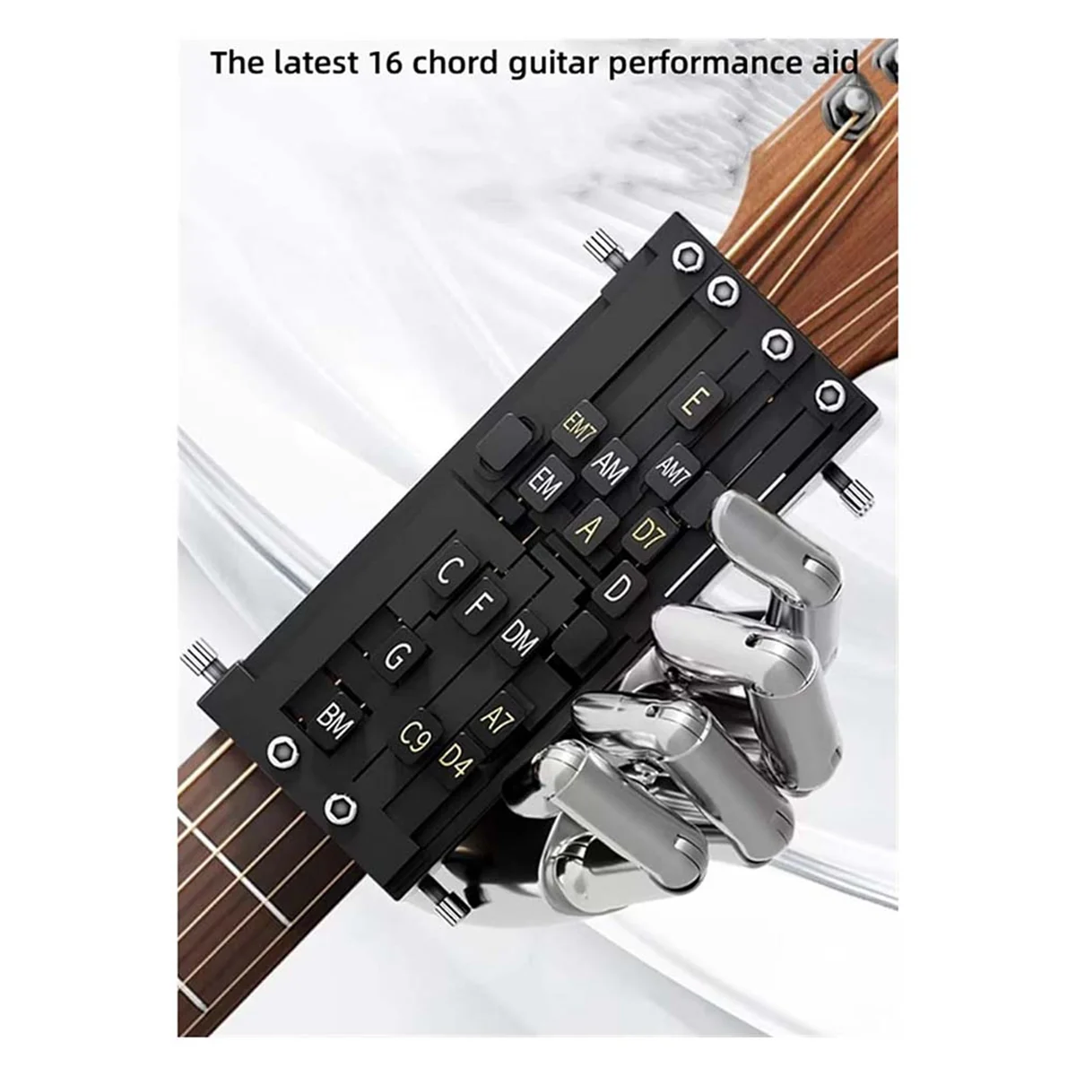 Guitar Learn Aid Tool with 16 Chords,Guitar Chord Trainer Folk Guitar Chords Learning System for Guitar Beginner 2