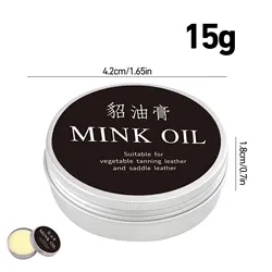 Premium Leather Care and Maintenance Cream for Shoes, Bags, and Car Interiors (15G)