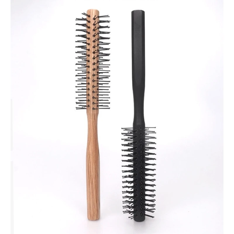 Pettine per capelli rotondo spazzole per capelli arricciacapelli spazzola per capelli ricci rullo per massaggio pettine parrucchiere che soffia Styling asciugatura Drop Shipping - immagine 5