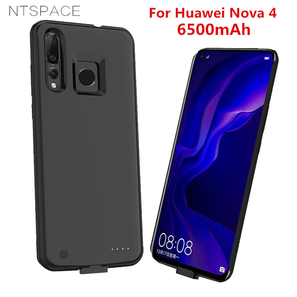 NTSPACE Battery Charger Cases For Huawei Nova 4 Power Case 6500mAh Backup Power Bank External Battery Portable Charging Cover