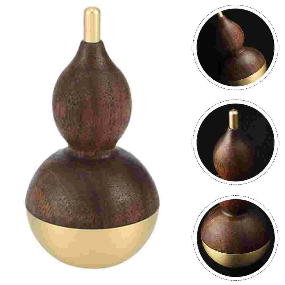 

1PC Creative Brass Walnut Tumbler Gourd Ornament Elegant Home Craft Adornment