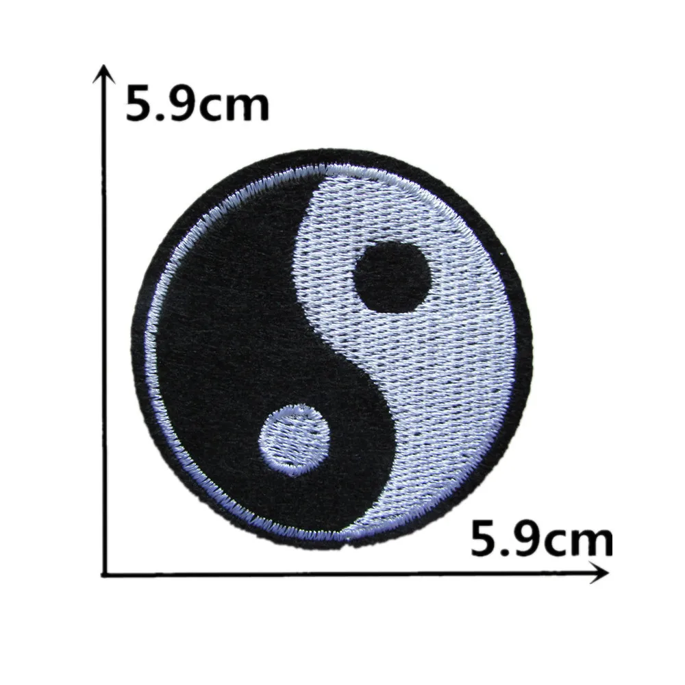 Round badge embroidery Hot-melt adhesive ironing patch DIY wholesale sales 1-20 sewing patches on clothing patches for clothing